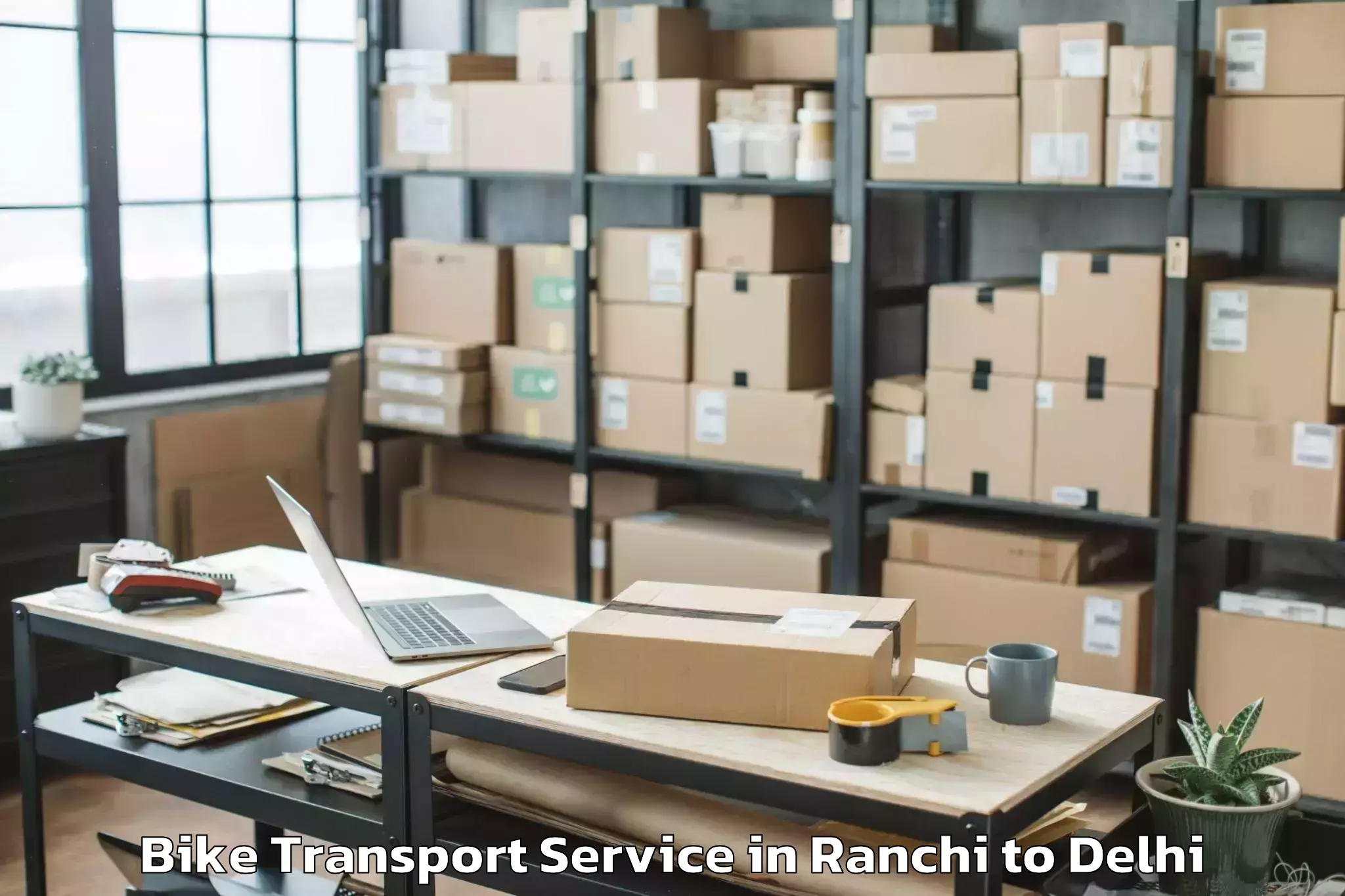 Hassle-Free Ranchi to Badarpur Bike Transport